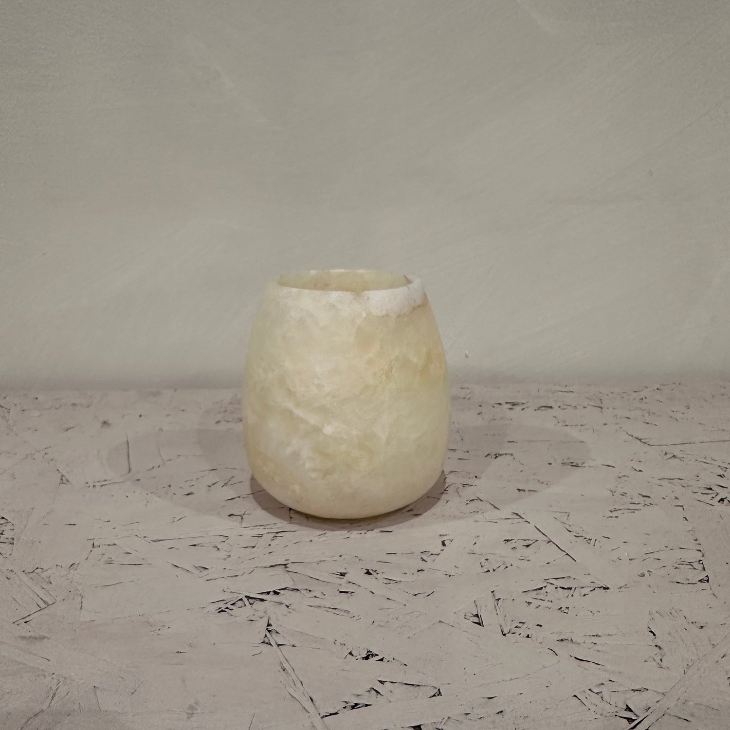 Alabast theelichthouder 12cm