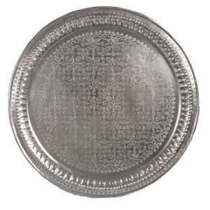 Marokkaans antiek zilverkleurig dienblad H08