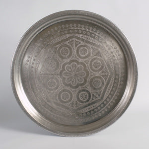 Marokkaans antiek zilverkleurig dienblad B02