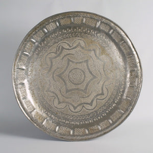 Marokkaans antiek zilverkleurig dienblad E05