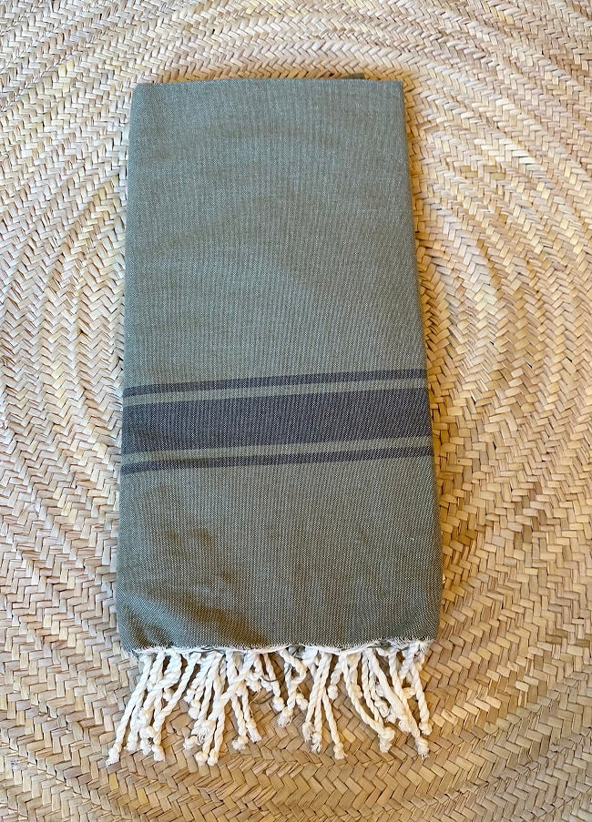 XL Hammam handdoek olijfgroen licht